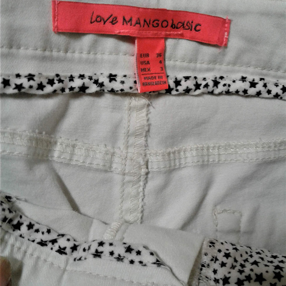 LOVE MANGO BASIC Jeans -White-SZ 4 - Picture 8 of 9